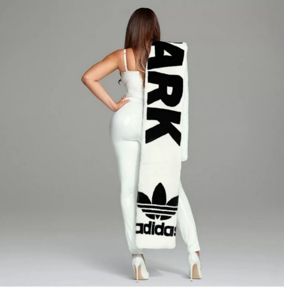 NWT Adidas x IVY PARK Park Faux Scarf White and Black NWT - Picture 3 of 4